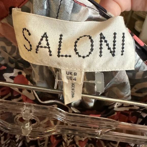 Saloni printed pleated midi skirt - size 4 - Picture 4 of 4